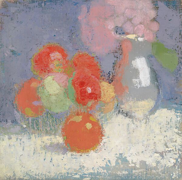 Still life with red apples